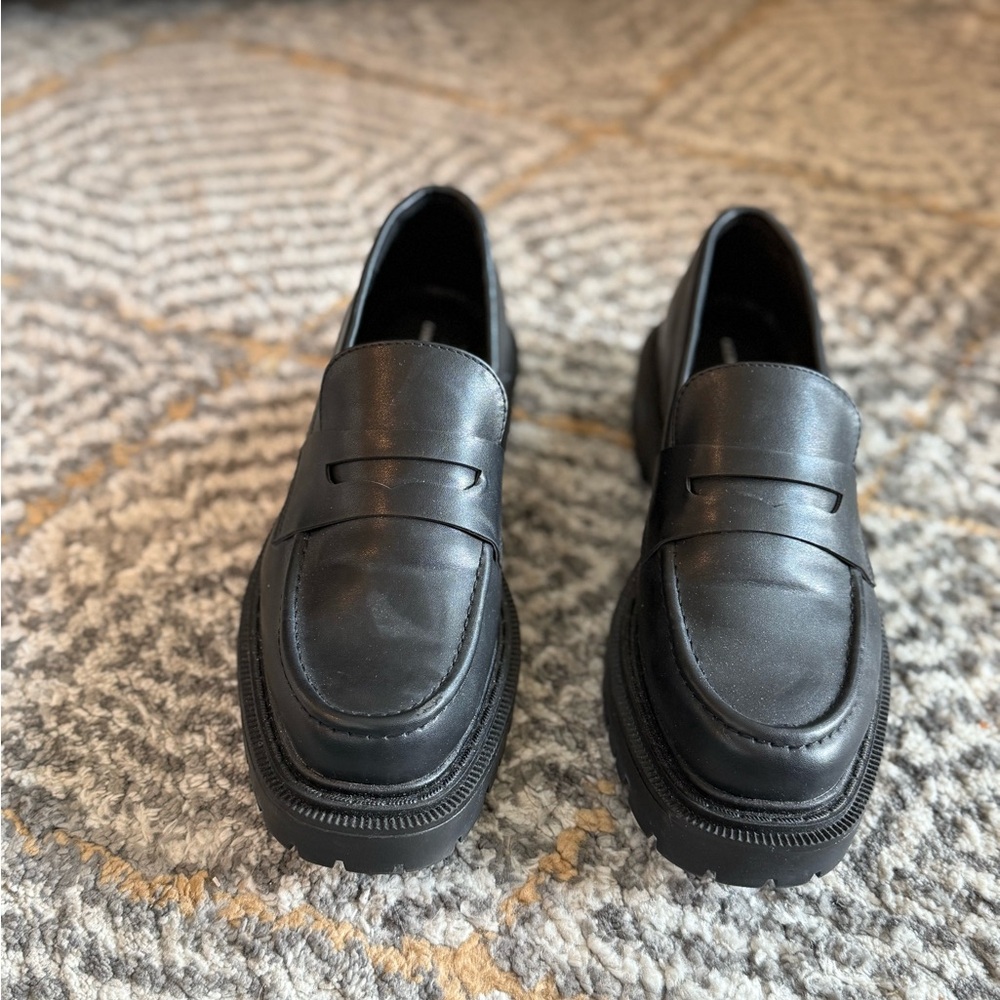 American Eagle Outfitters Black Platform Loafers